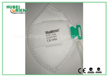 Folded FFP1 Disposable Face Mask without Valve , Non irritating