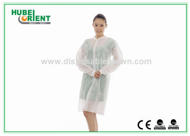 Light-weight Unisex Disposable Lab Coat Lab Protective Clothing With Zip Closure For Laboratory