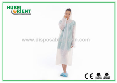 Waterproof Disposable PE Visitor Coat/Transparent Plastic PE Disposable Visitor Coats