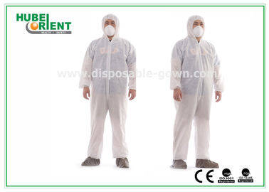 Hooded Nonwoven Disposable Coveralls with Various Colors CE Standard