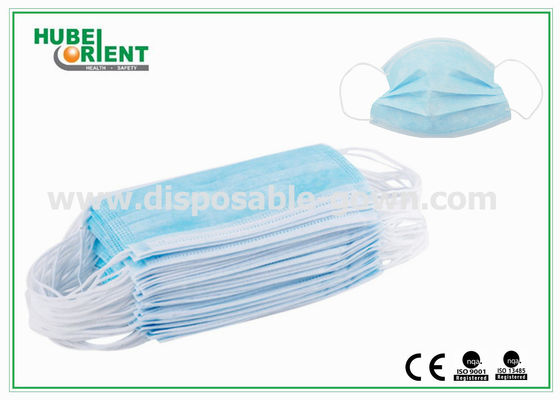 Blue Medical 3 Ply Face Mask / Disposable Earloop Face Mask For Hygienic Application