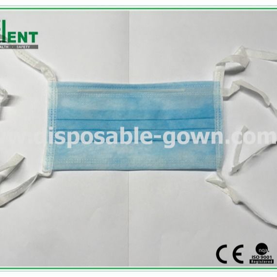 Non Sterile Meltblown Nonnoven Tie On Face Mask For Hospital Medical Using