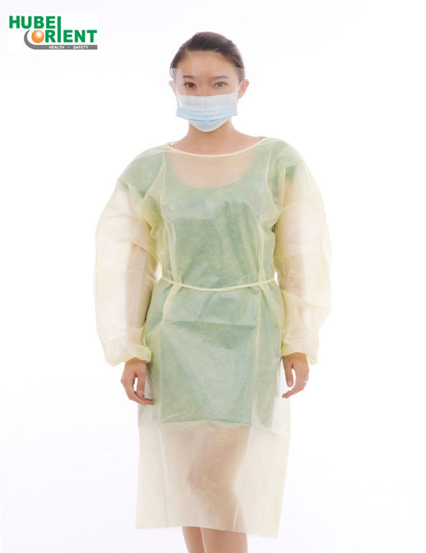 Hospital Disposable Medical Surgical PP PE Non Woven Isolation Gown