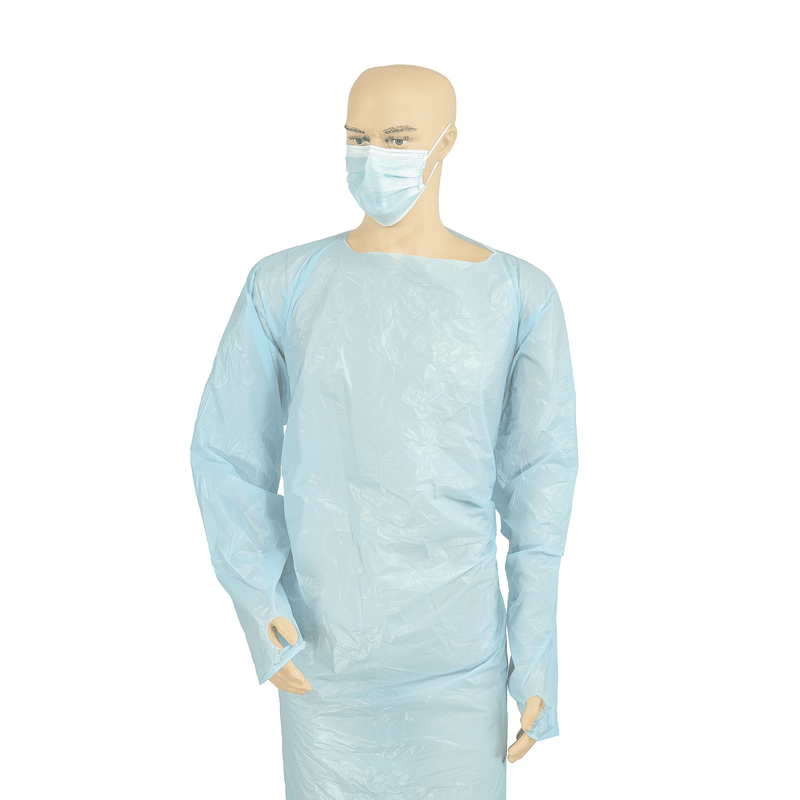 Anti Dirt CPE Disposable Protective Clothing With Thumb Loop