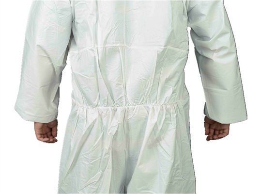 PPE Type5/6 White MP Chemical Protective Anti Dust Disposable Jumpsuit With Hood