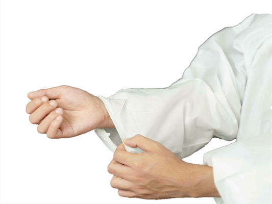 EN1149-5 Anti Static Type5/6 Disposable SMMS Chemical Protective Coverall With Hood